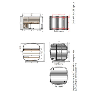 1.6m One Room Barrel Sauna - Outdoor Sauna