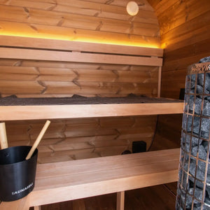 1.6m One Room Barrel Sauna - Outdoor Sauna