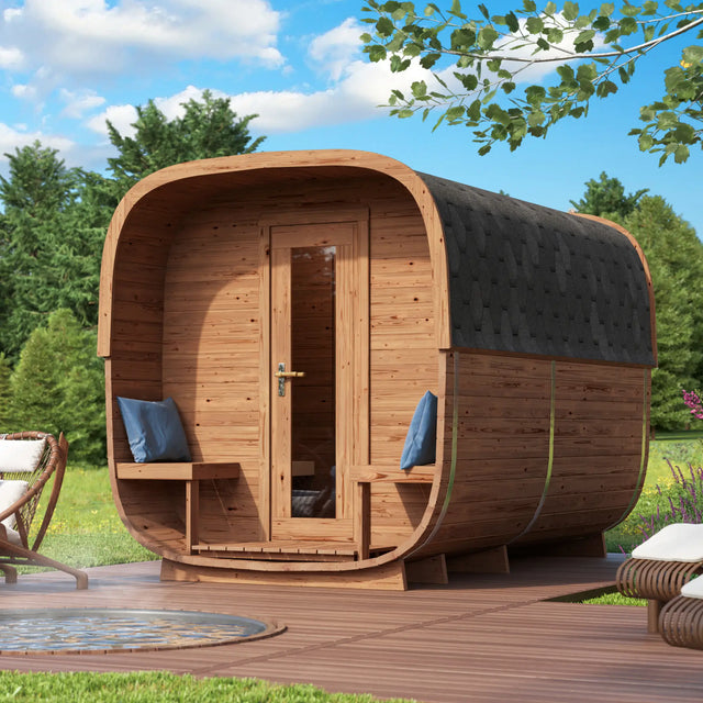 3.3m Square Sauna Barrel - Outdoor Sauna