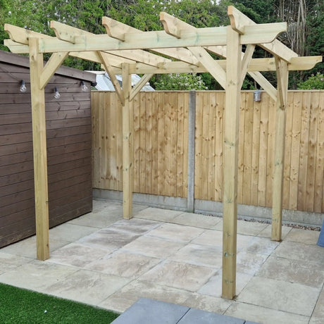 Light Green / 4.8m x 4.8m - 4 Post - Garden Pergola - 4.8m