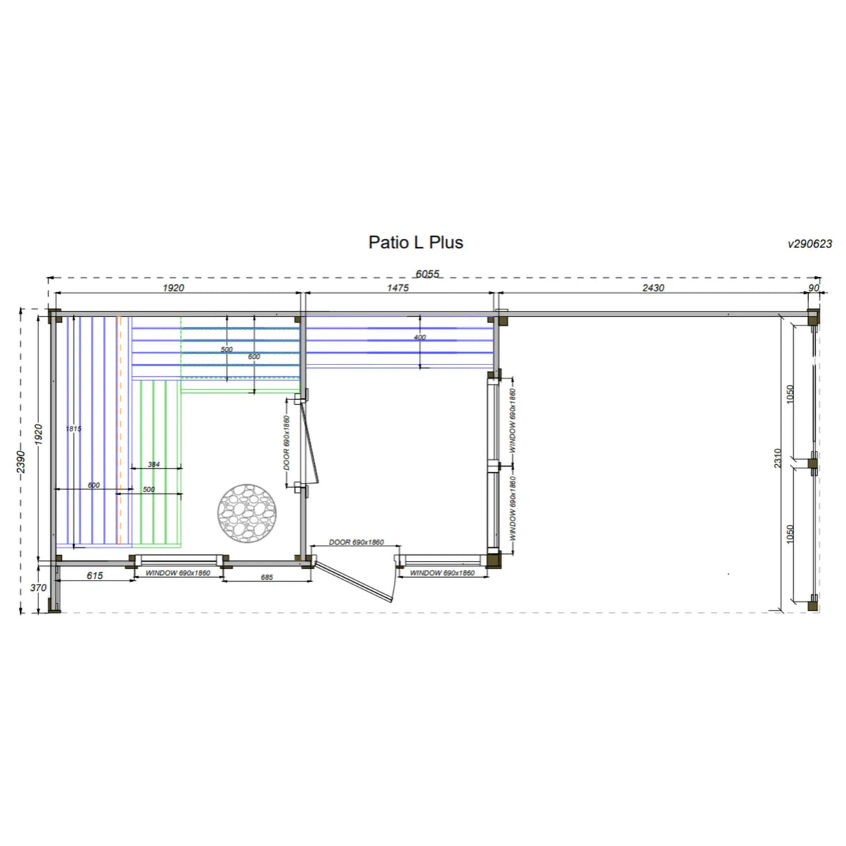 Patio L - Outdoor Sauna