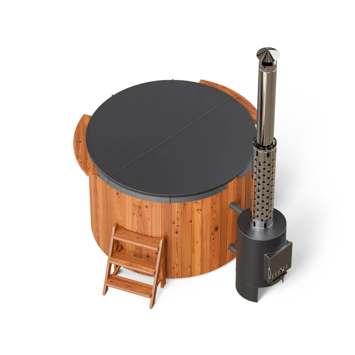 PolarSpa Comfort 160 - External Stove - Wooden Hot Tubs