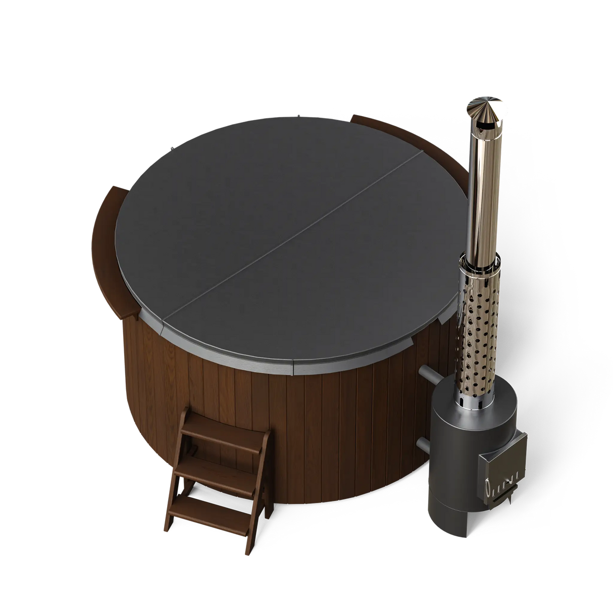 PolarSpa Comfort 195 - External Stove - Wooden Hot Tubs