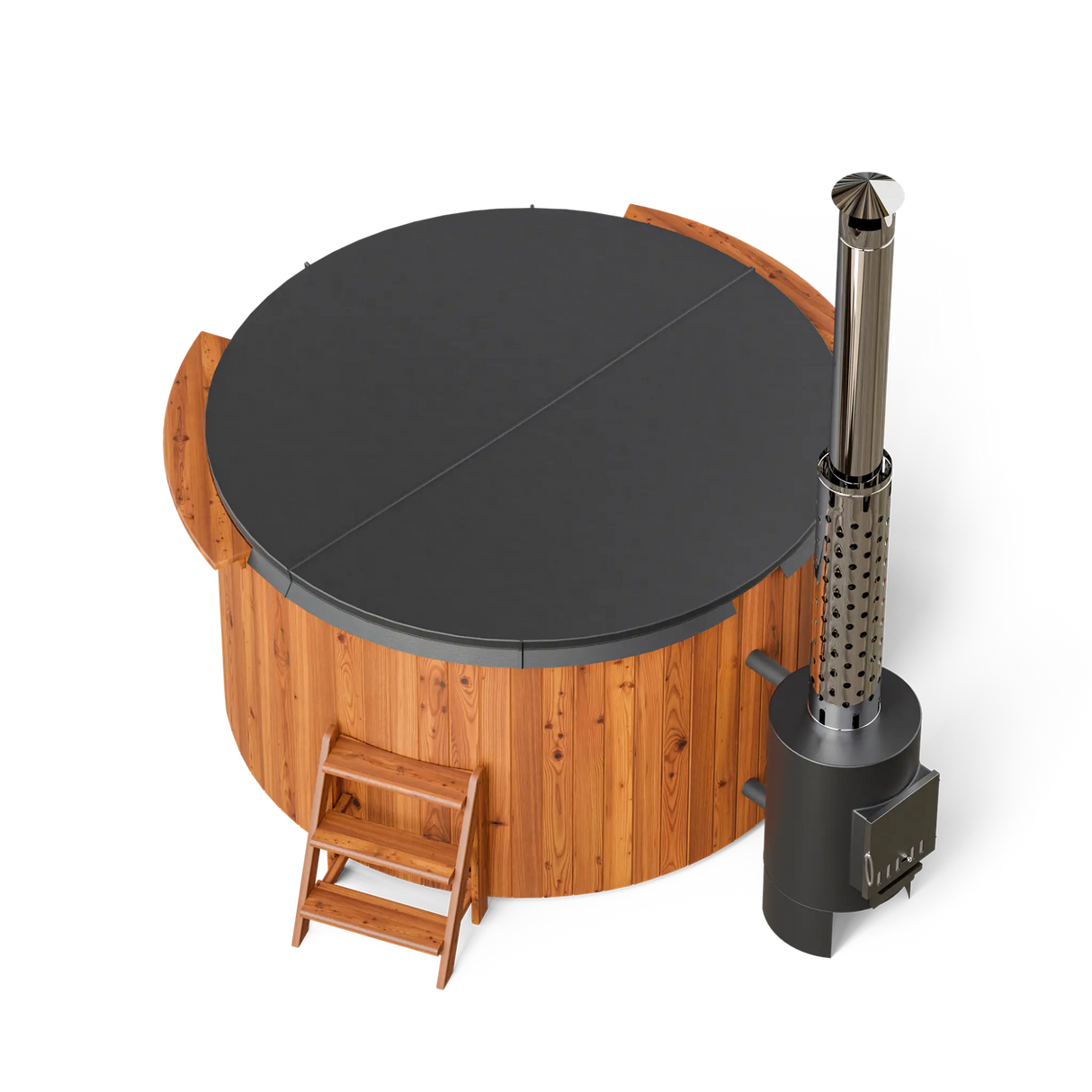 PolarSpa Comfort 195 - External Stove - Wooden Hot Tubs