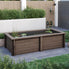 640mm / 1.2m x 1.5m / Rustic Brown - Raised Wooden Pond