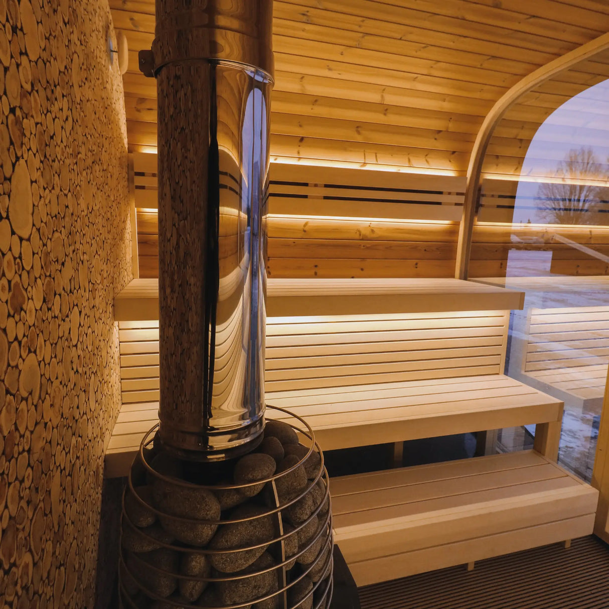 Round Cube Single Sauna - Outdoor Sauna